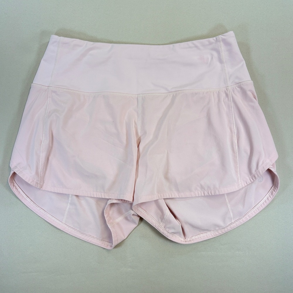 Lululemon Speed Up Shorts High-Rise 4" Women 6 Flush Pink Lined Running Training
